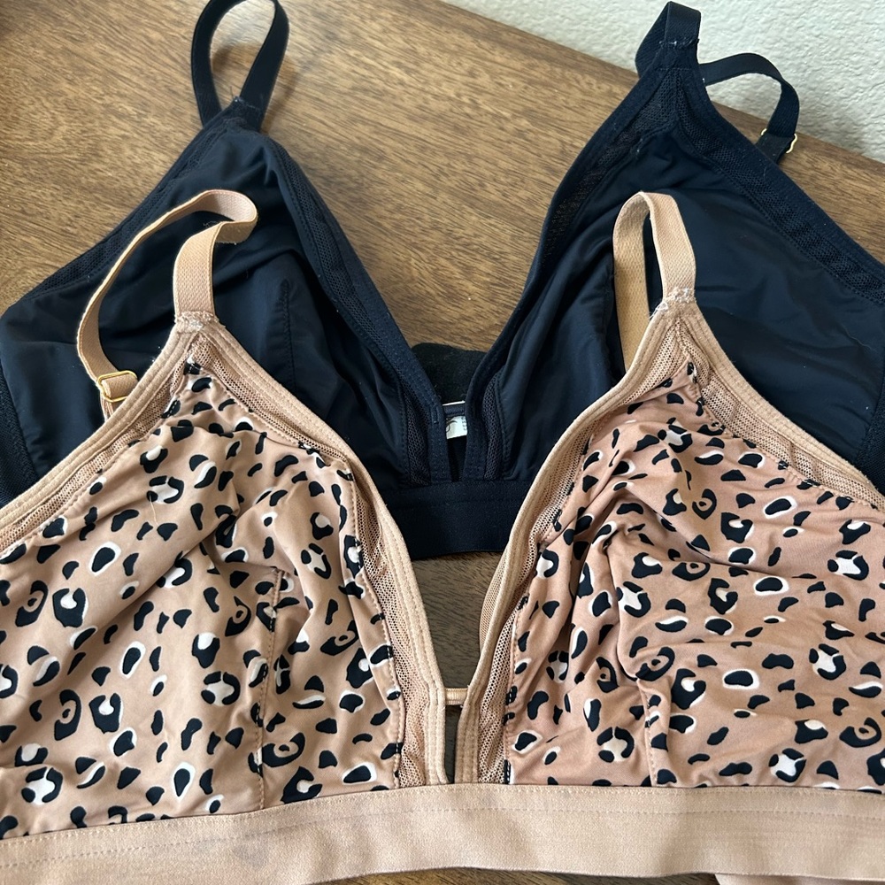 Set of Two Gently Worn Lively Busty Bralette Bras - Size 2